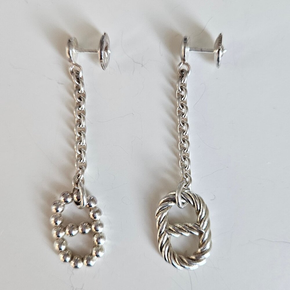 Hermes Parade Earrings in Sterling Silver